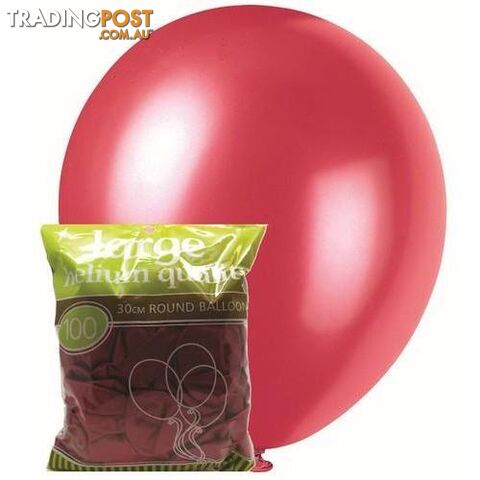 Pink - 100 x 30cm (12) Metallic Balloons - 9311965012627