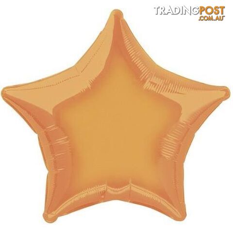 Orange Star 50cm (20) Foil Balloon Packaged - 011179533756