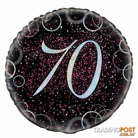 Glitz Pink 70th Birthday 45cm (18) Foil Balloon Packaged - 011179557998 - photo 1 of 1