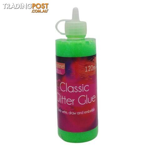 Neon Glitter Glue Green 120ml - 800294