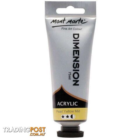 Dimension Acrylic Paint 75ml - Pearl Yellow Mid - 9328577016325