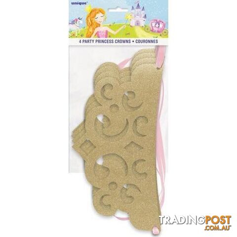 Magical Princess 4 Paper Party Crowns - 011179583812