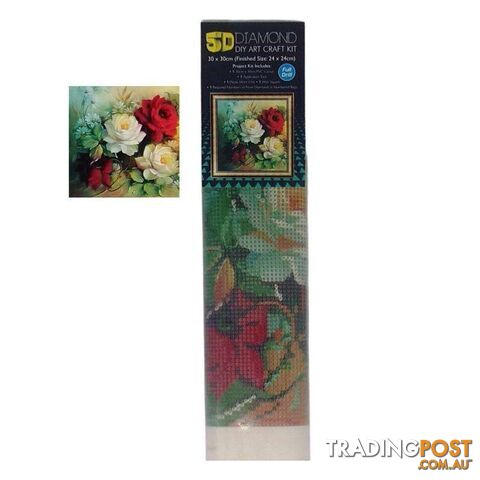 5D Diamond Art Painting Flower Roses - 800494