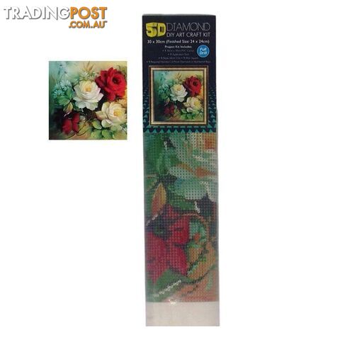 5D Diamond Art Painting Flower Roses - 800494
