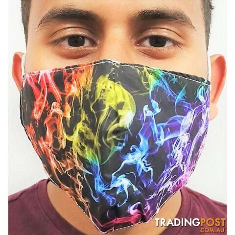 Fabric Mask Colourful Flames - 6920200722059