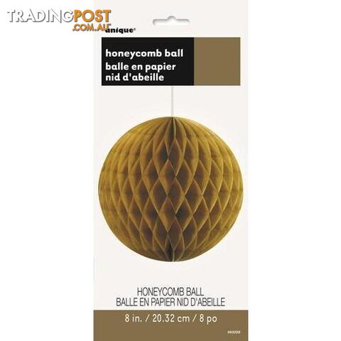 Honeycomb Ball Gold 20cm (8) - 011179632251