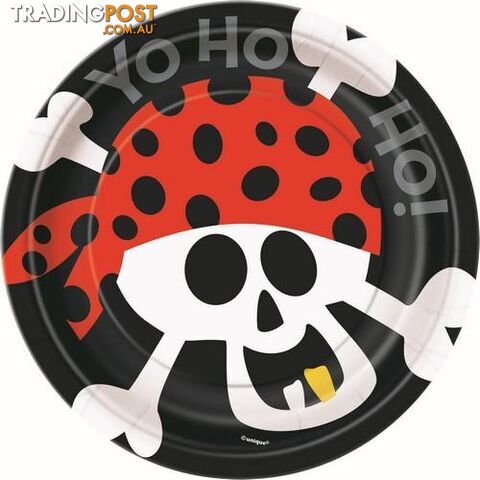 Pirate Fun 8 x 18cm (7) Paper Plates - 011179404940