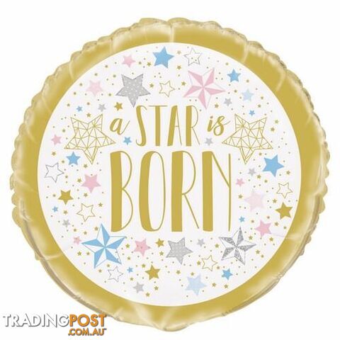 A Star Is Born Twinkle Star 45cm (18) Foil Balloon Packaged - 011179724277