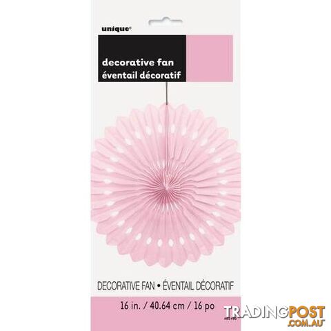 Decorative Fan Lovely Pink 40cm (16) - 011179631902