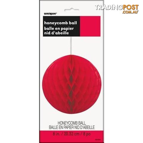 Honeycomb Ball Ruby Red 20cm (8) - 11179642557