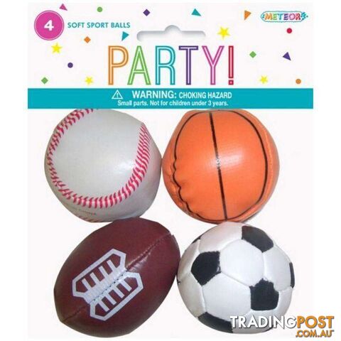 4 Soft Sports Balls - 9311965754206