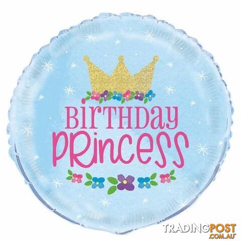 Magical Princess Birthday Princess 45cm (18) Foil Balloon Packaged - 011179583874
