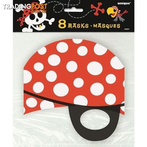 Pirate Fun 8 Party Masks - 011179405015