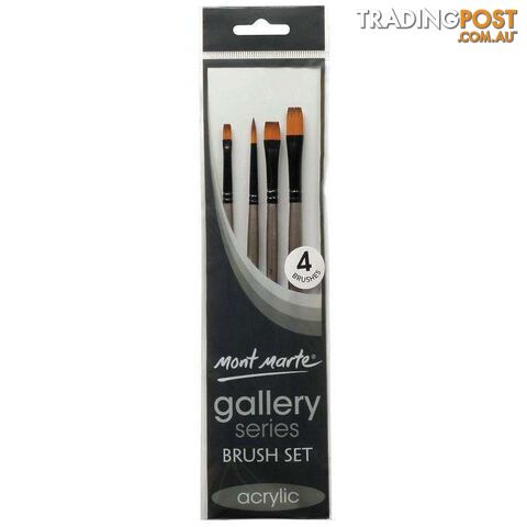 Gallery Series Brush Set Acrylic 4pce - 9328577016721