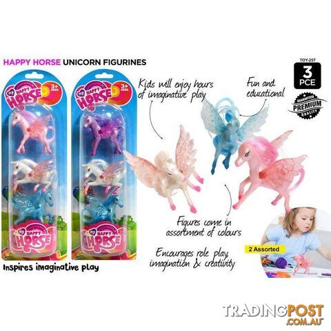 3pce Unicorn Toys - 9315892262872