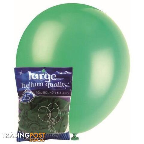 Green - 25 x 30cm (12) Decorator Balloons - 9311965025429