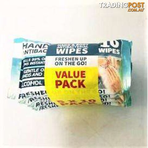 Hand & Body Wipes Pk 10x5 - 9328644056896