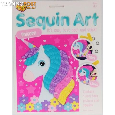 Sequin Art Craft Kit Assorted 4 Designs - 800713