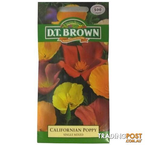 Californian Poppy Single Seeds - 5030075004844