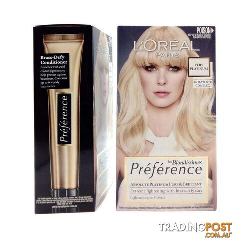 Loreal Paris Preference Hair Colour Very Platinum Pack of 3 - 900050