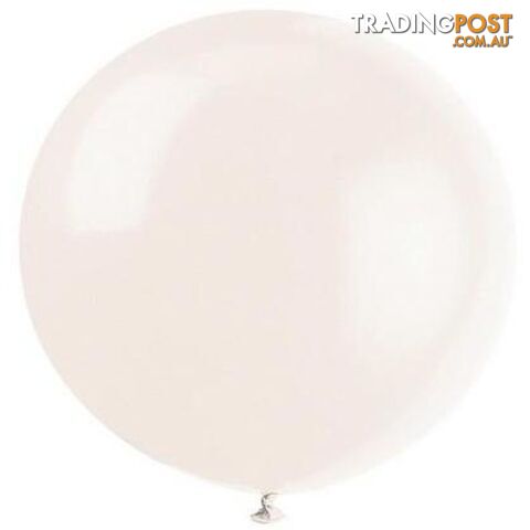 Linen White 6 x 91cm (36) Latex Balloons - 011179567225