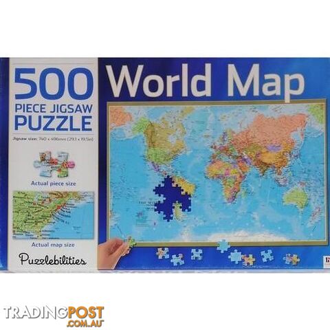 Jigsaw World Map 500pcs - 9781743633434