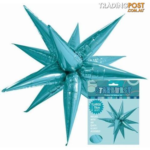 Glitz Starburst Caribbean Teal 70cm (27.5) - 9311965428602