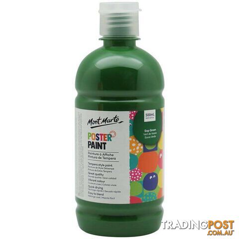 Mont Marte Poster Paint Sap Green 500ml - 9328577035692