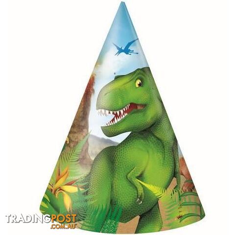 Dinosaur 8 Party Hats - 011179583010