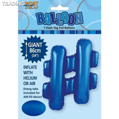 Royal Blue # Alphabet Foil Balloon 86cm (34) - 9311965483977