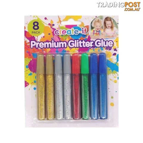 Craft Glitter Glue 8PK - 9332625002857