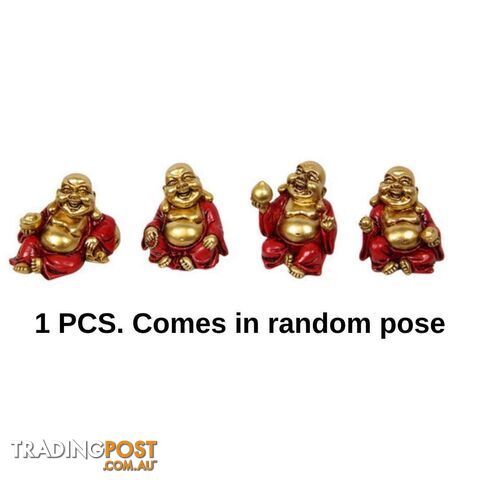 Fortune Buddha Red and Gold 6cm - 9319844619974