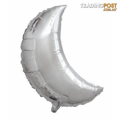Silver Moon 59.6cm (23.5) Foil Balloon Packaged - 011179732791