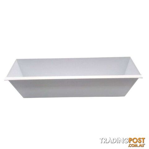 Rectangular Tray White 13x38.5x10cm High - 800629