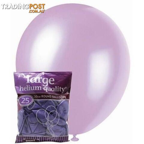 Lavender - 25 x 30cm (12) Pearl Balloons - 9311965025894