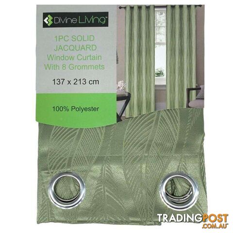 Divine Living Curtain Embossed Green - 800182