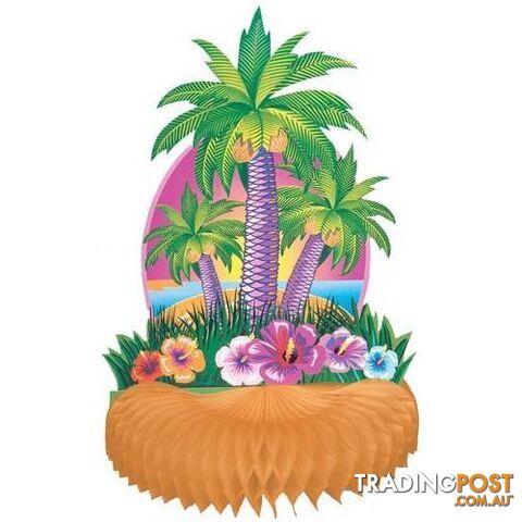 Luau Tropical Island Honeycomb Centrepiece 32cm 1275 - 011179191680