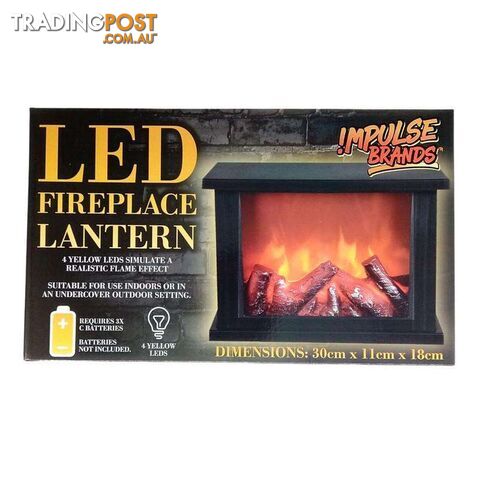 Flameless Fireplace Lantern Battery Operated - 9328644056674