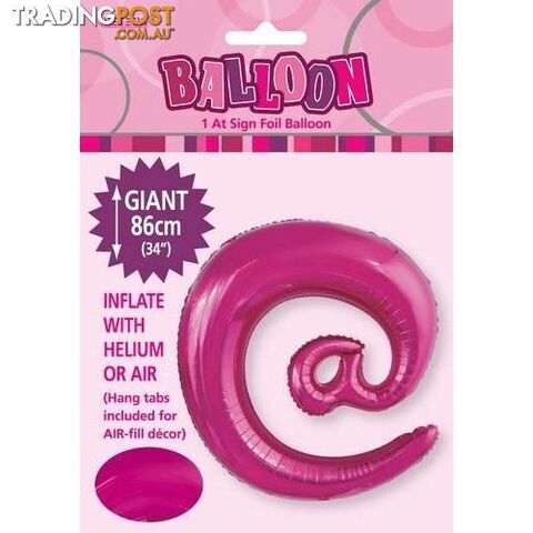 Hot Pink @ Alphabet Foil Balloon 86cm (34) - 9311965431596