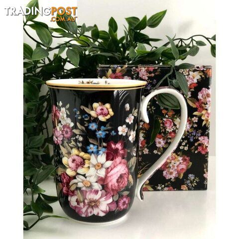 Floral Bouquet Fine China Mug - 9342816013944