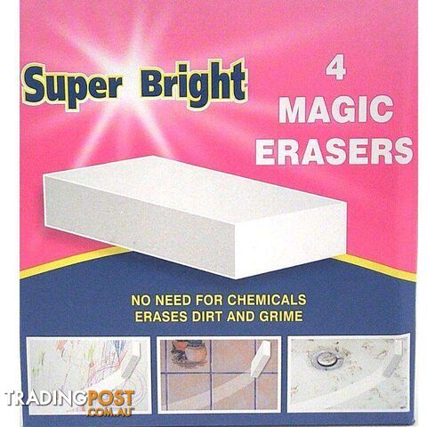 Super Bright Magic Eraser - 4 Pack - 5011597092731