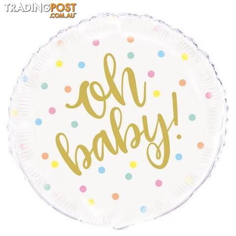 Oh Baby 45cm (18) Foil Balloon Packaged - 011179734177