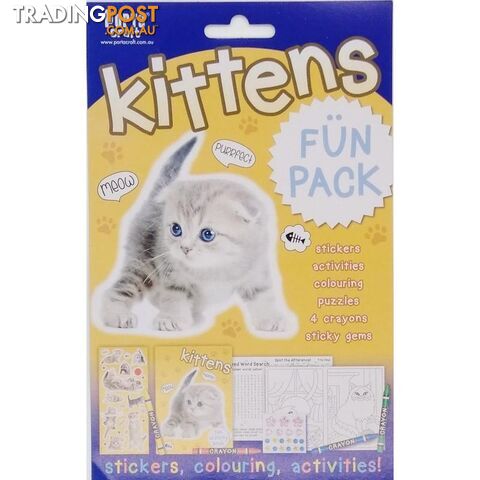 Kittens Fun Pack Stickers Colouring and Activities - 9332365143605