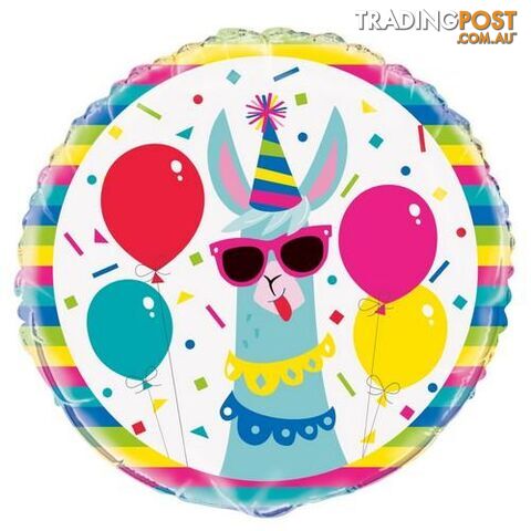 Llama Birthday 45cm (18) Foil Balloon Packaged - 011179732371