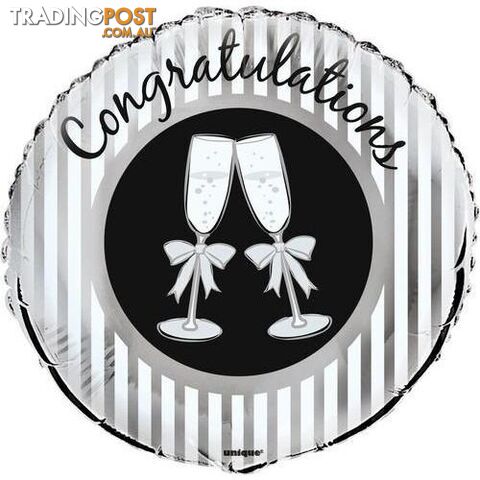 Congrats Bubbly 45cm (18) Foil Balloon Packaged - 011179544158