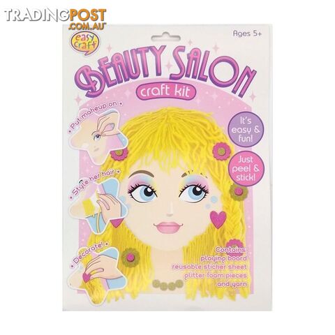 Beauty Salon Hair and Makeup Craft Kit 4 Assorted Designs - 800682