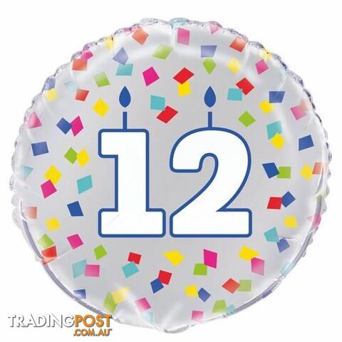 Rainbow Confetti 12 45cm (18) Foil Balloon Packaged - 011179540297