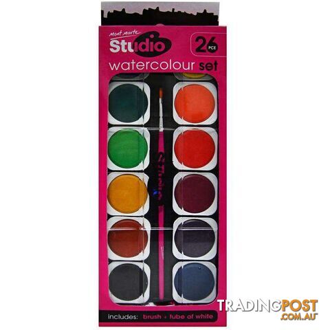 Studio Watercolour Painting Set 26pce - 9328577030406