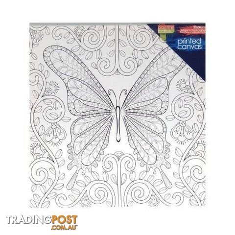 Printed Colour In Canvas 30x30cm Butterfly - 800983