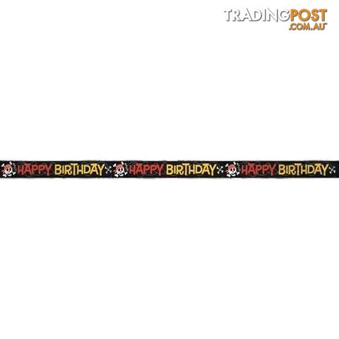 Pirate Fun Happy Birthday Foil Banner 3.65m (12) - 011179405084